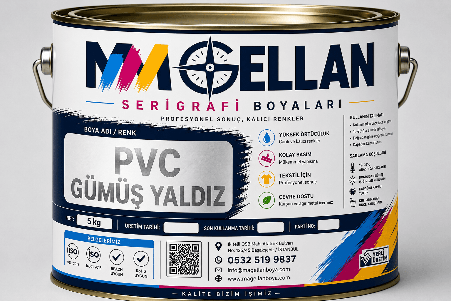 PVC Extra Beyaz Serigrafi Baskı Boyası | Kullanım Alanları ve Teklif | Magellan Boya